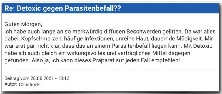 Detoxic Erfahrungsbericht Bewertung Erfahrungen Detoxic