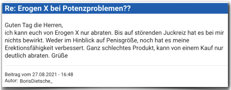 Erogen X Erfahrungsbericht Bewertung Erfahrungen Erogen X