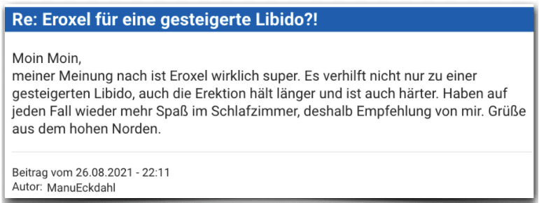 Eroxel Erfahrungsbericht Bewertung Erfahrungen Eroxel