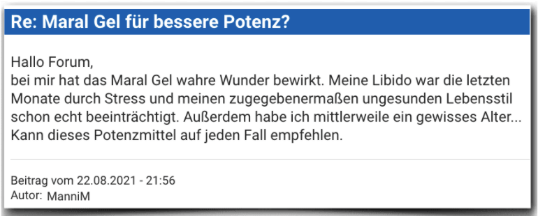 Maral Gel Erfahrungsbericht Bewertung Erfahrungen Maral Gel