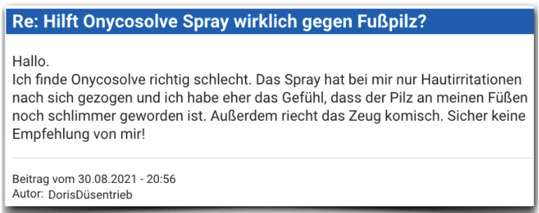 Onycosolve Erfahrungsbericht Bewertung Erfahrungen Onycosolve