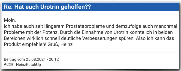 Urotrin Erfahrungsbericht Bewertung Erfahrungen Urotrin