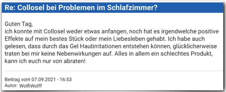 Collosel Erfahrungsbericht Bewertung Erfahrungen Collosel