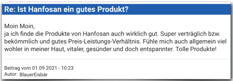 Hanfosan Erfahrugsbericht Bewertung Erfahrungen Hanfosan