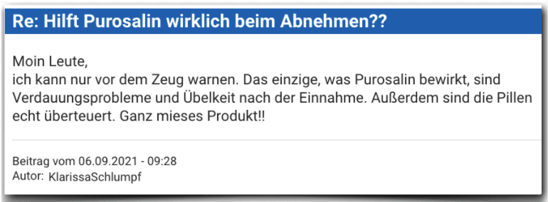 Purosalin Erfahrungsbericht Bewertung Erfahrungen Purosalin