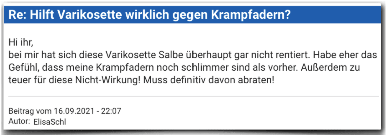 Varikosette Erfahrungsbericht Bewertung Erfahrungen Bericht Varikosette