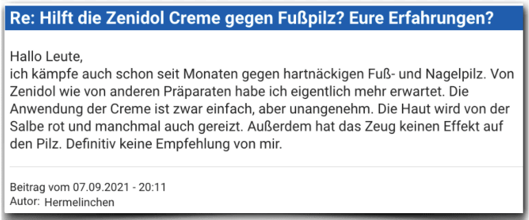 Zenidol Erfahrungsbericht Bewertung Erfahrungen Zenidol