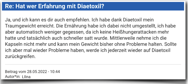 Diaetoxil Erfahrungen Bewertung Erfahrungsbericht Diaetoxil