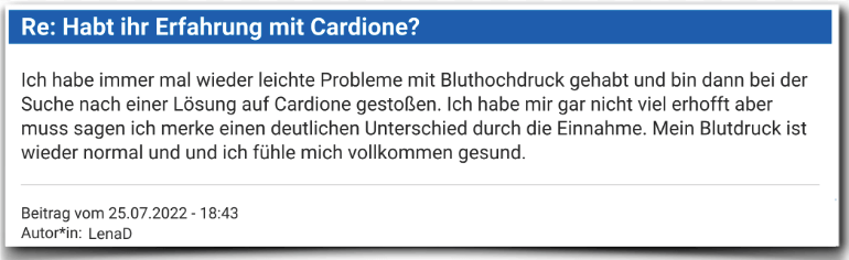 Cardione Erfahrungen Bewertung Erfahrungsbericht Cardione