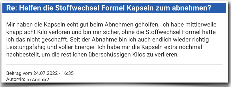 Die Stoffwechsel Formel Bewertung Erfahrungen Erfahrungsbericht Stoffwechsel Formel