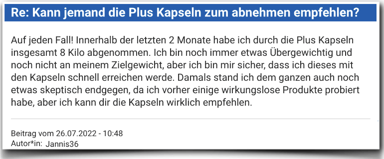 Plus Kapseln Erfahrungen Bewertung Erfahrungsbericht Plus Kapseln