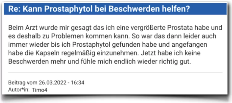 Prostaphytol Erfahrungsbericht Erfahrungen Bewertung Erfahrung