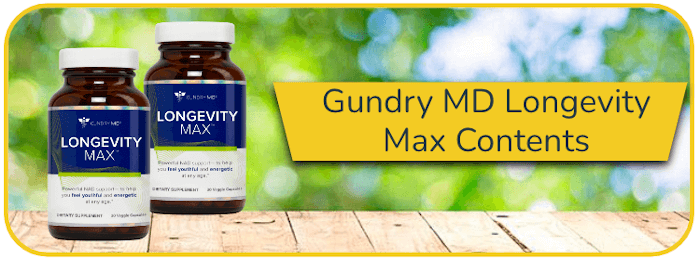 Gundry MD Longevity Max Contents