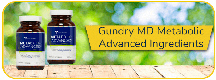 Gundry MD Metabolic Advanced Ingredients