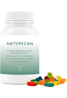 Naturecan CBD Fruchtgummis Gummibaerchen Abbild Tabelle