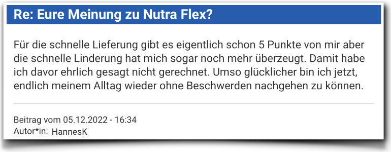 Nutra Flex Erfahrungsberichte Erfahrungen Bewertung