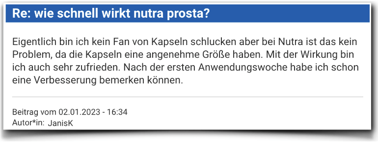 Nutra Prosta Erfahrungsberichte Erfahrungen Bewertungen