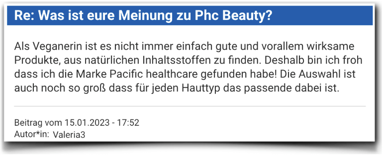 PHC Beauty Erfahrungen Bewertungen Kritik