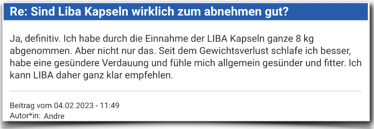 Liba Kapseln Erfahrungen Erfahrungsbericht Bewertung Liba Kapseln