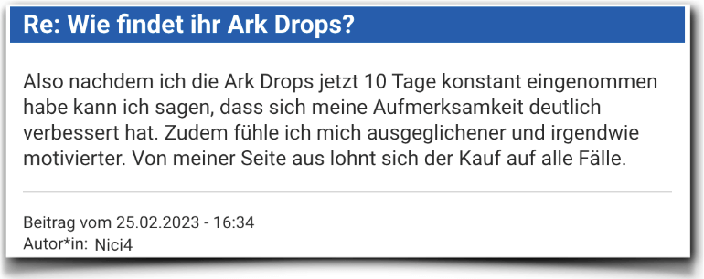 Ark Drops Erfahrungen Bewertungen Erfahrungsberichte