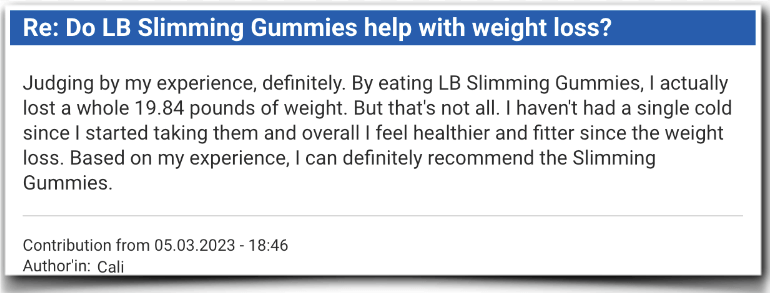 LB Slimming Gummies Experience Field reports Evaluation LB Slimming Gummies