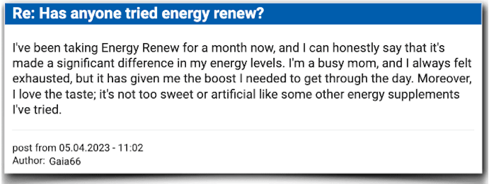 Gundry MD Energy Renew Experience Field reports Evaluation Energy Renew