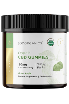 Joy Organics CBD Gummies image table