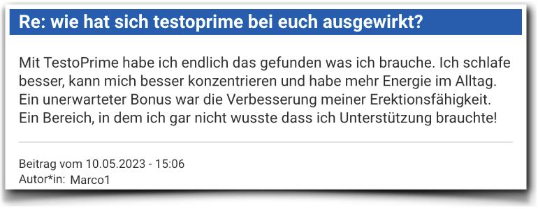 Testoprime Erfahrungen Erfahrungsbericht Bewertung Testoprime