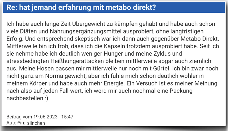 Metabo Direkt Erfahrungen Bewertung Erfahrungsbericht Metabo Direkt Kapseln